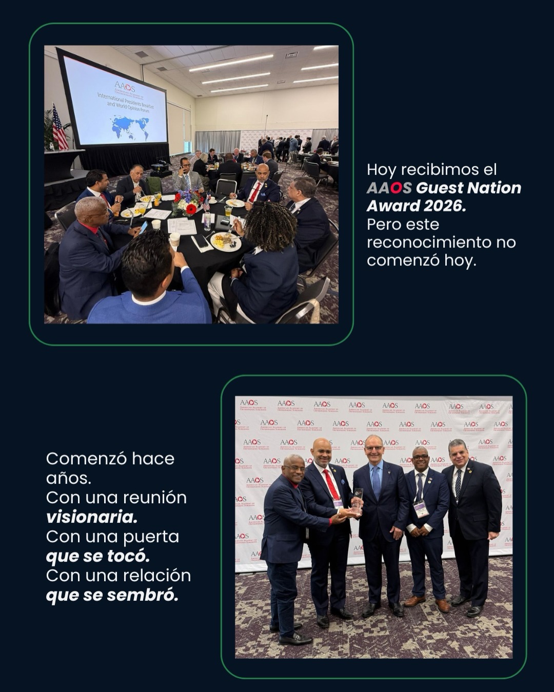 AAOS Guest Nation Award 2026 – Un reconocimiento histórico para la ortopedia dominicana - Imagen 4